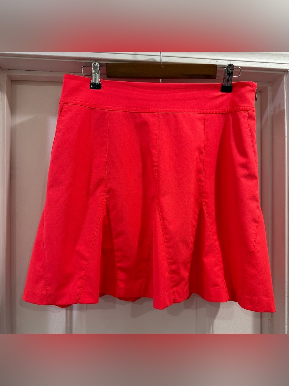 Cutter & Buck ANNIKA Bright Coral Pleated Skort Skirt Size 6